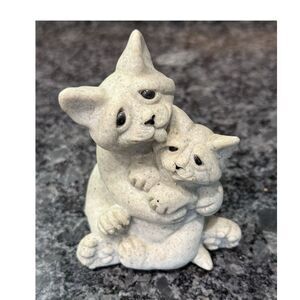 Quarry Critters Celine & Cleo Cat Figurine Stone Collectible